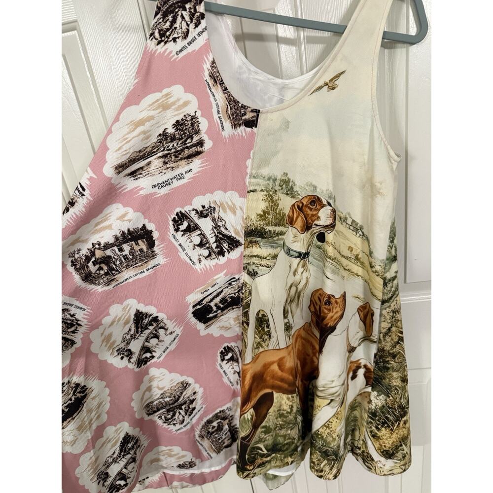Maeve Anthropologie Keiko Mini Dress Hunting Dog Beagle L New With Tags - Picture 8 of 8